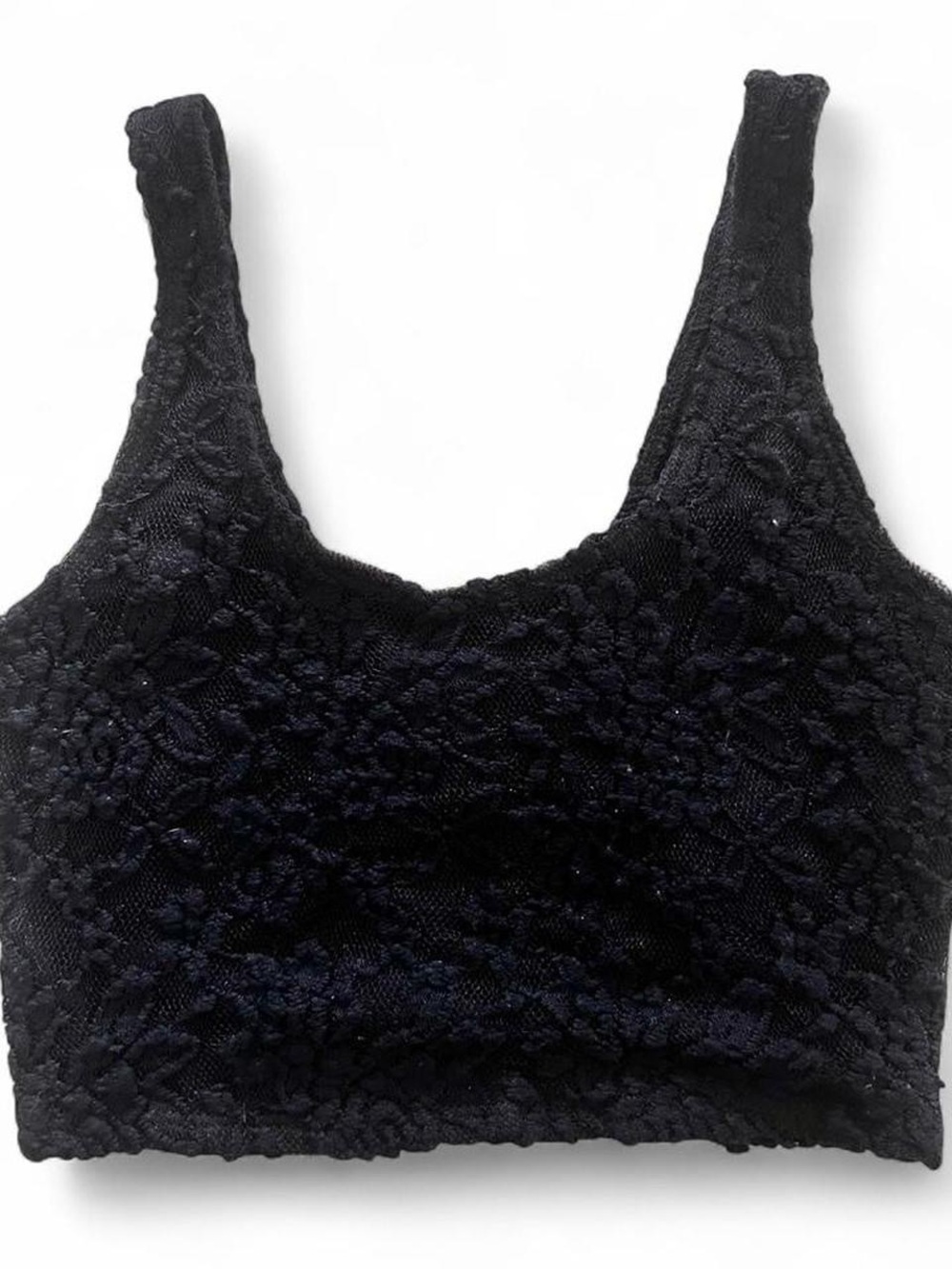 Abercrombie & Fitch navy blue lace crop top Size XS